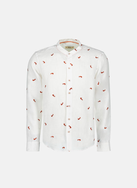 Camisa manga larga 100% Lino Mia Hipocampo