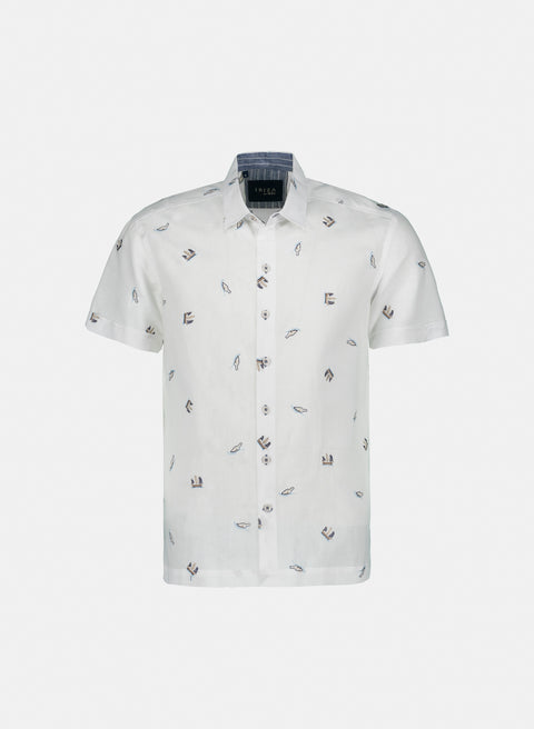 Camisa manga corta 100% Lino Mia Naufragio