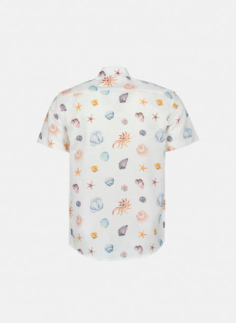 Camisa manga corta Lino Algodón Paraga Bivalvas