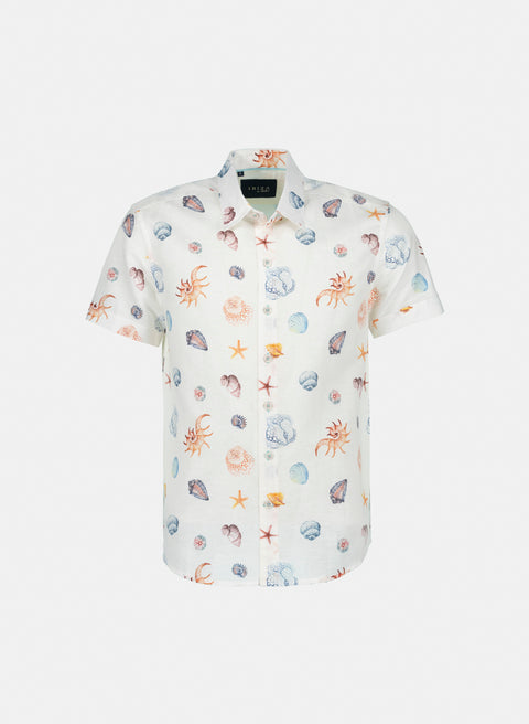 Camisa manga corta Lino Algodón Paraga Bivalvas