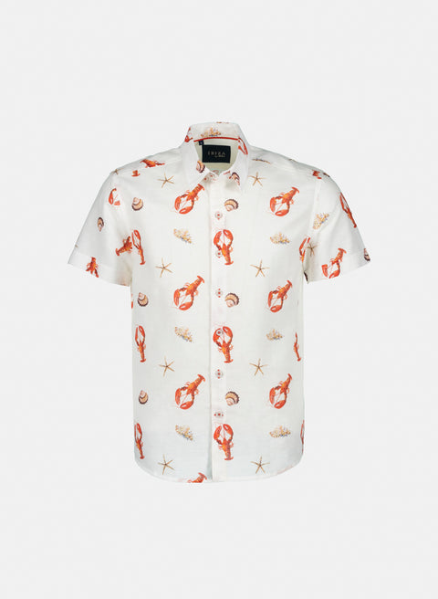 Camisa manga corta Lino Algodón Paraga Langouste