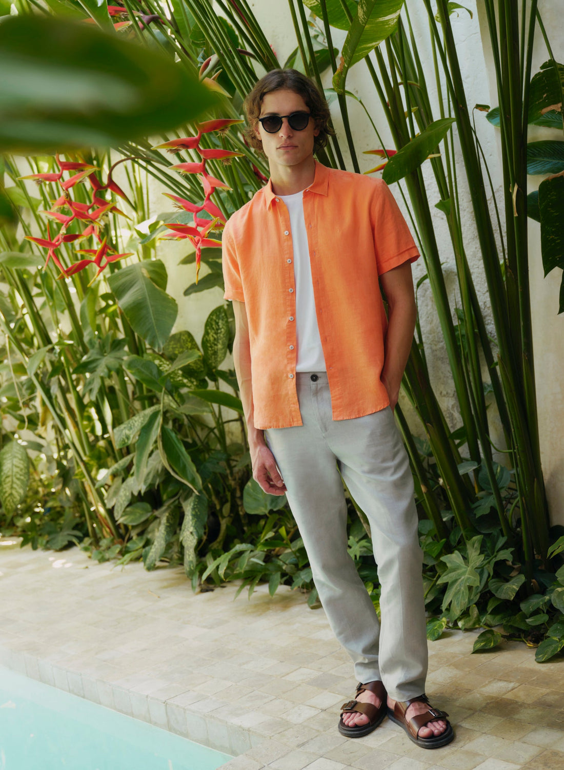 Camisa manga corta 100% Lino Park