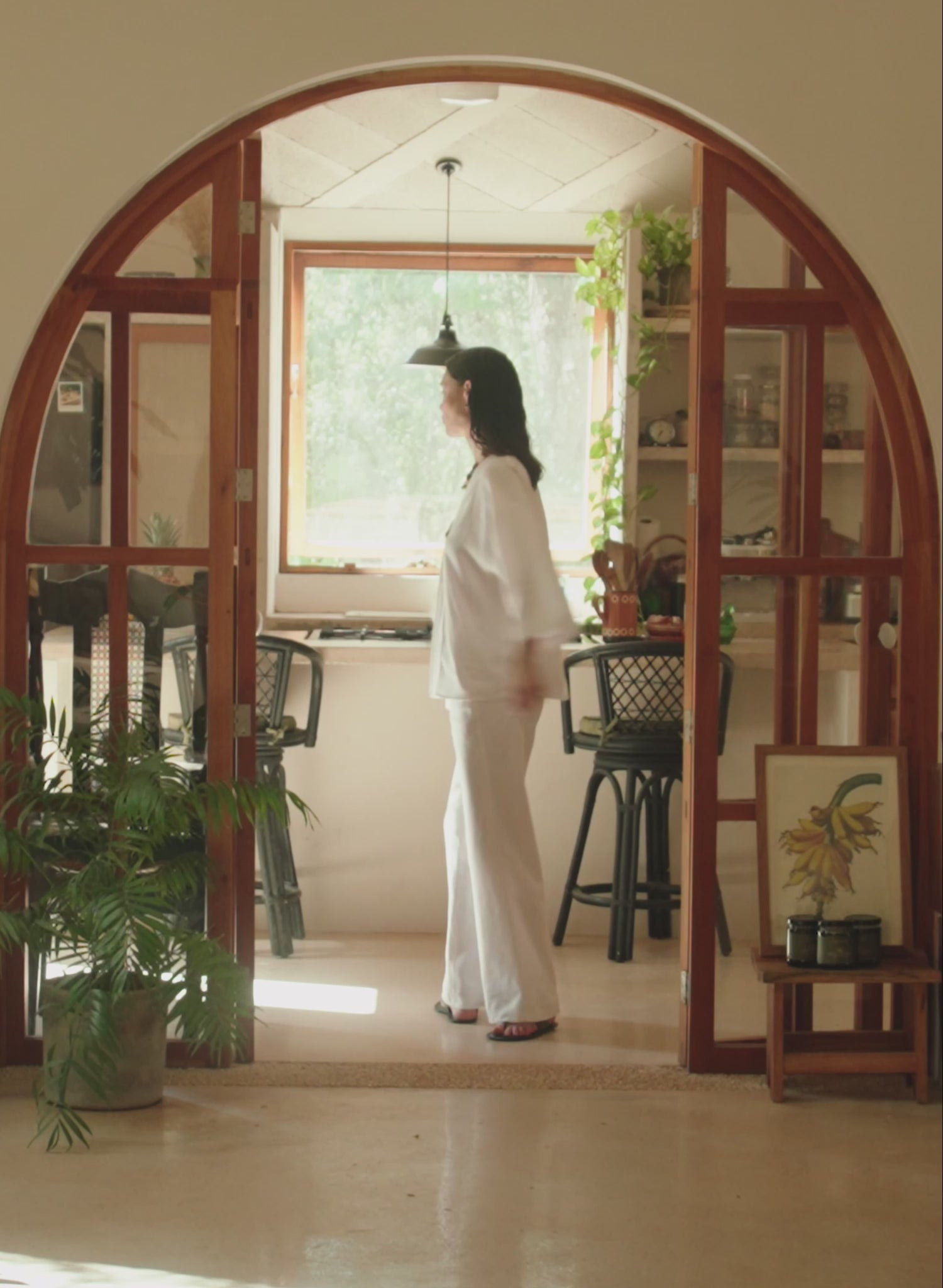 Blusa manga 3/4 100% Lino Schiza