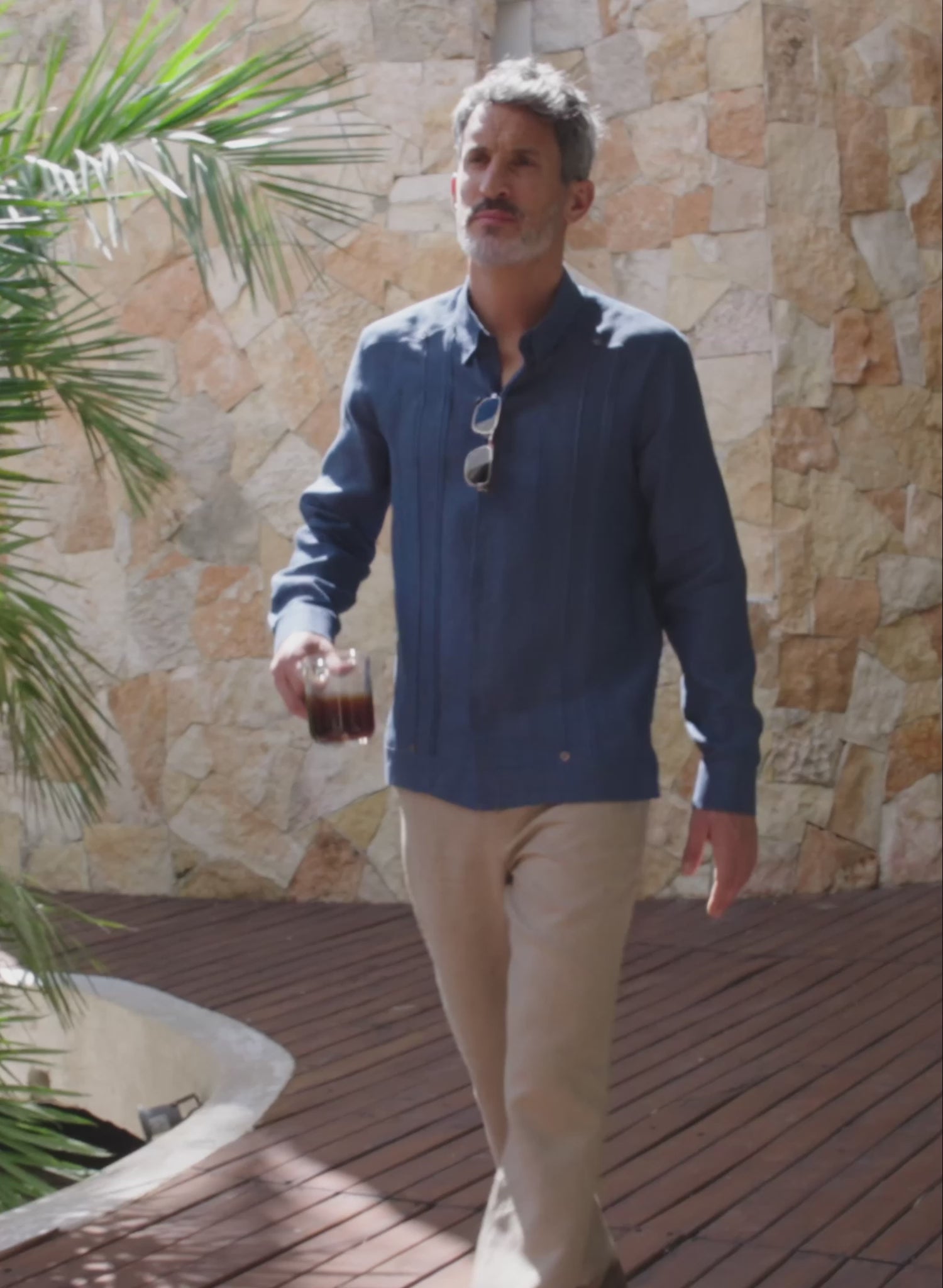 Guayabera manga larga 100% Lino Andro