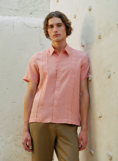 Guayabera Manga Corta Lino Algodón Kirio TX