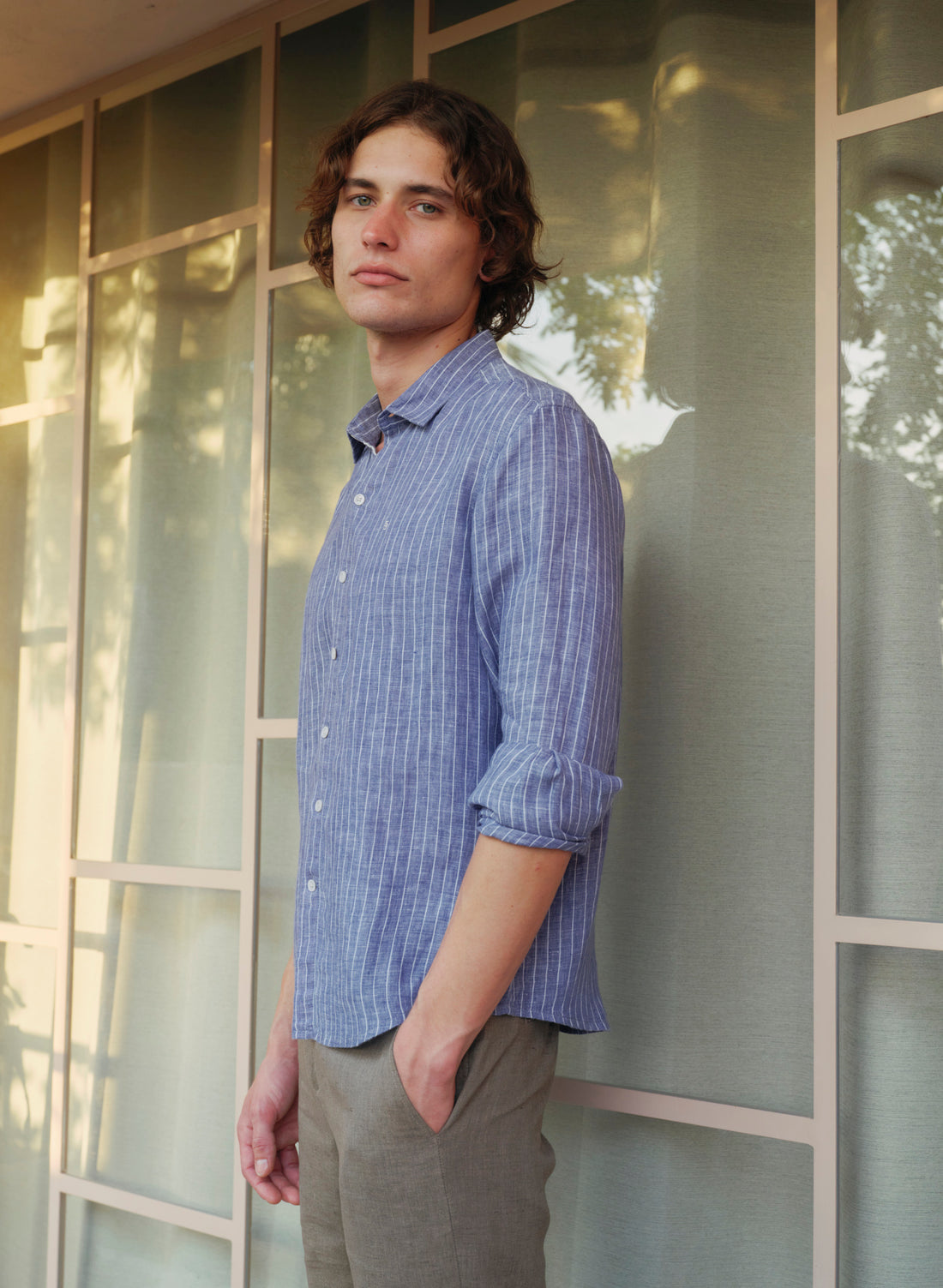 Camisa manga larga 100% Lino Balem