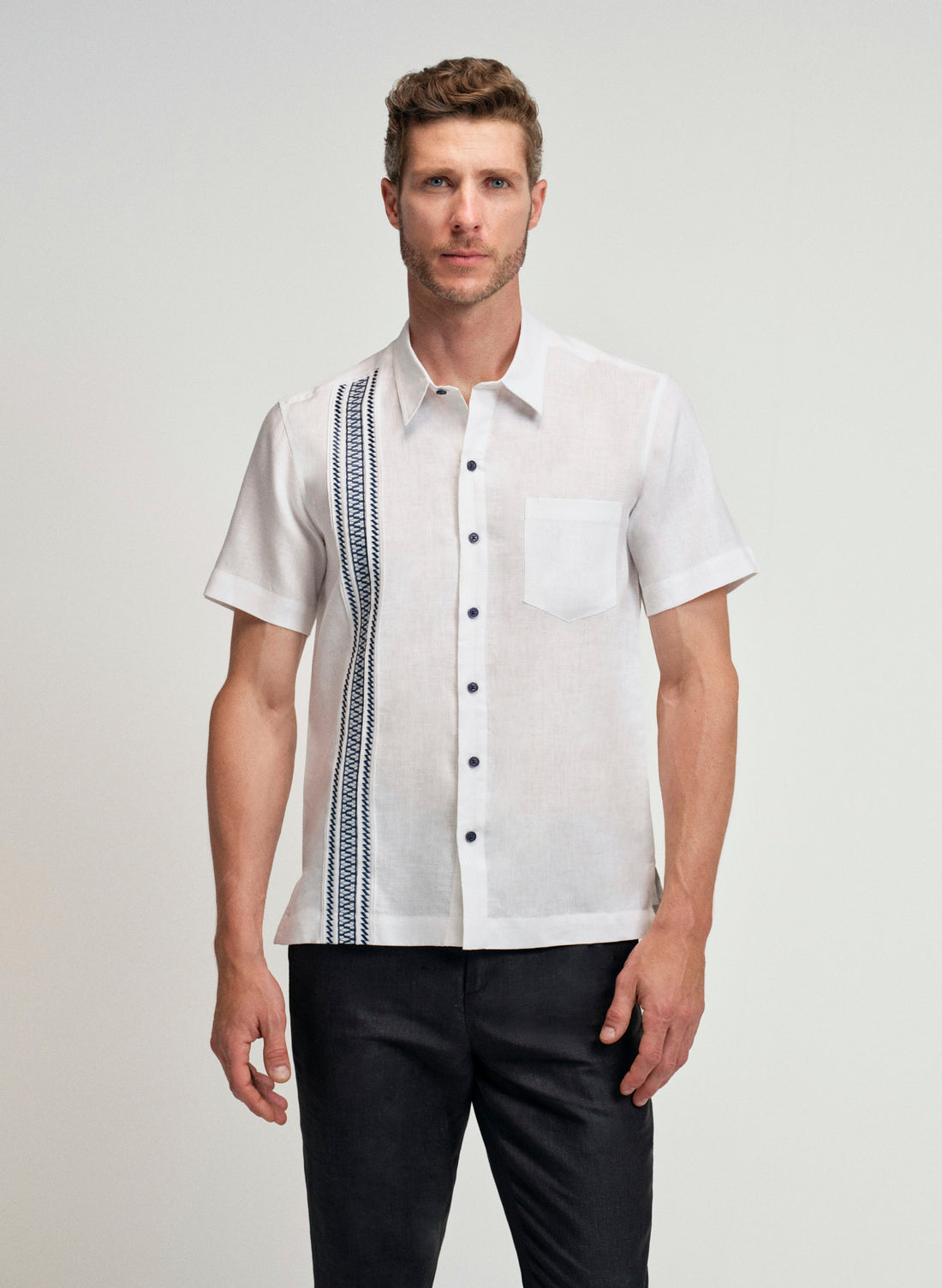 Guayabera manga corta Lino Algodón Nereo