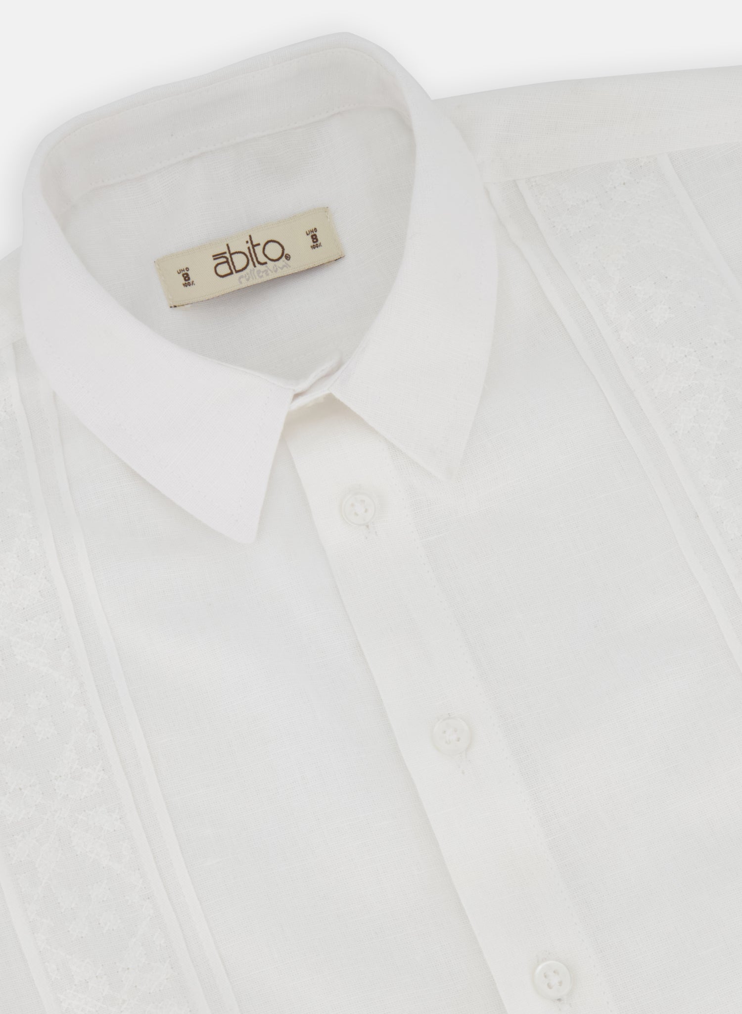 Camisa Guayabera Lino Algodón para niño Peal – Abito