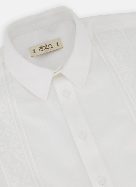 Camisa Guayabera Lino Algodón para niño Peal