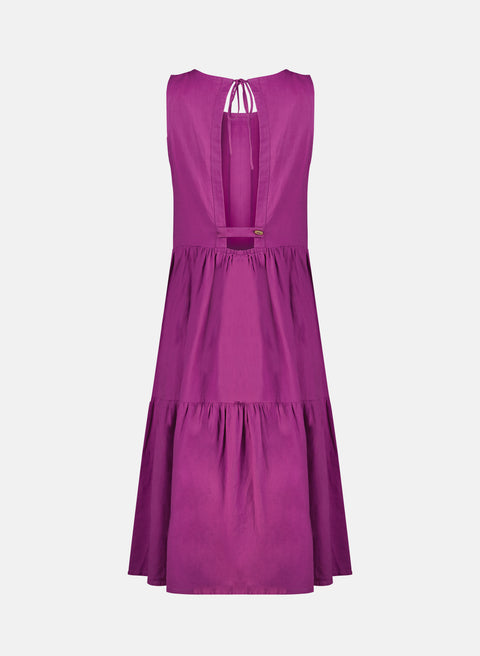 Vestido Largo Lino Algodón Blush morado