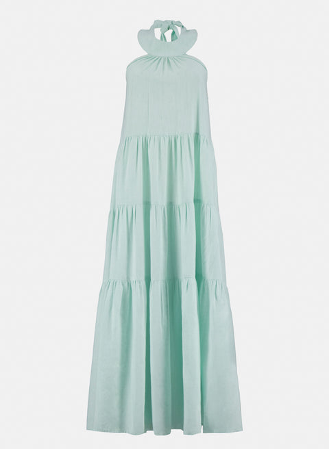 Vestido Largo 100% Lino Valleta